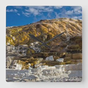 Mammoth Hot Spring Square Wall Clock
