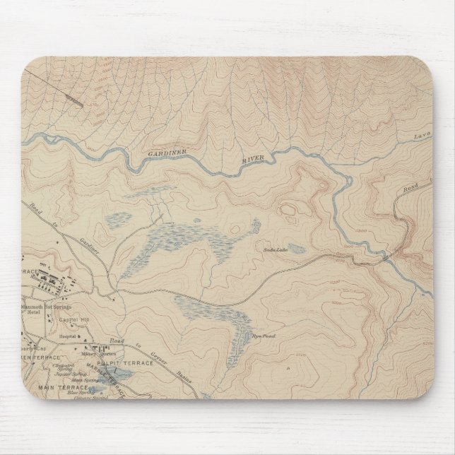 Mammoth Hot Springs and Vicinity 2 Mouse Pad (Front)