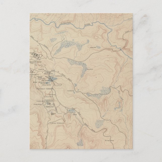 Mammoth Hot Springs and Vicinity 2 Postcard (Front)