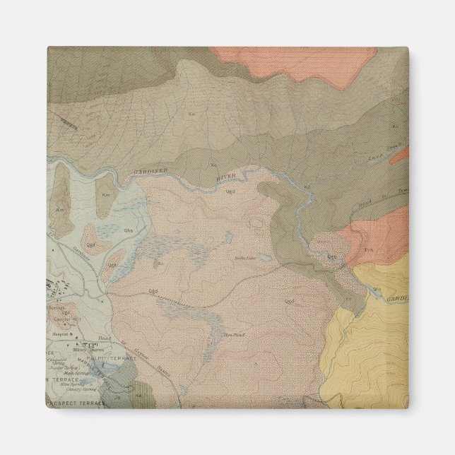 Mammoth Hot Springs and Vicinity Magnet (Front)