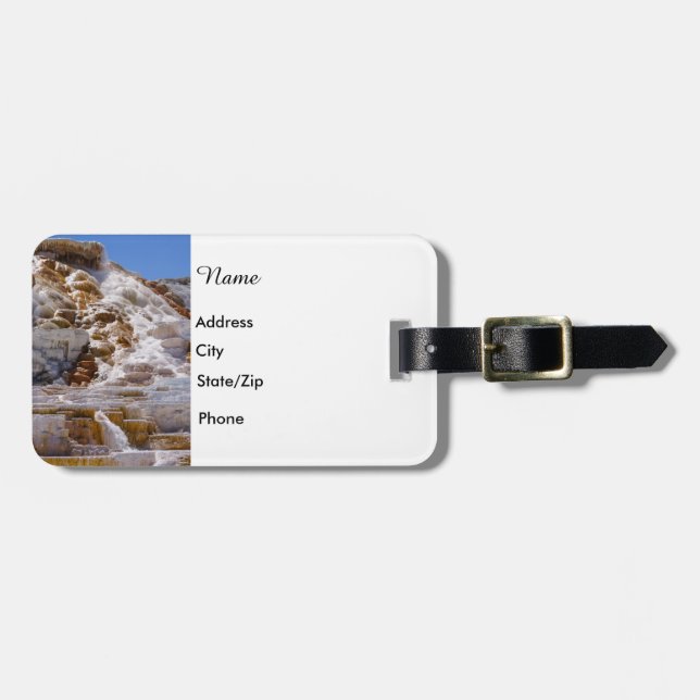 Mammoth Hot Springs Luggage Tag (Front Horizontal)