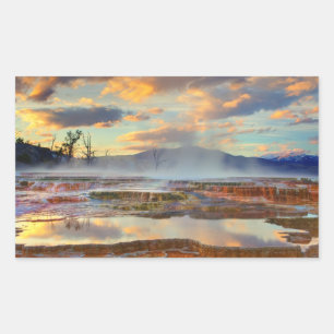 Mammoth Hot Springs Rectangular Sticker