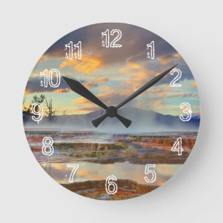 Mammoth Hot Springs Round Clock