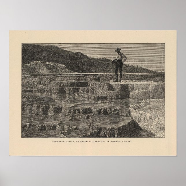 Mammoth Hot Springs view Poster (Front)