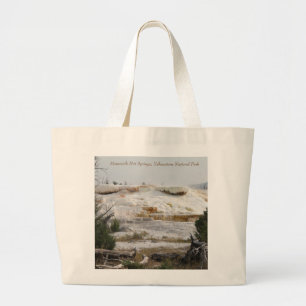 Mammoth Hot Springs, Yellowstone National Park Large Tote Bag
