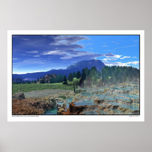 Mammoth Hot Springs, Yellowstone National Park Poster