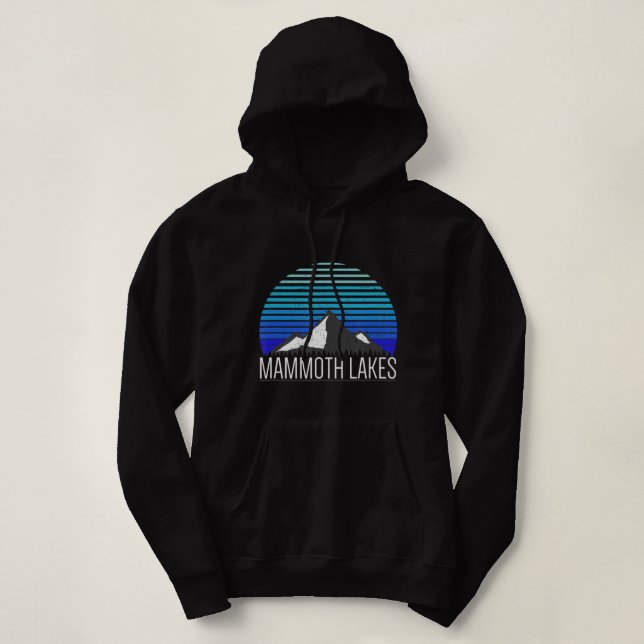 Mammoth Lakes California Bluebird Day Sierra Nevad Hoodie (Design Front)