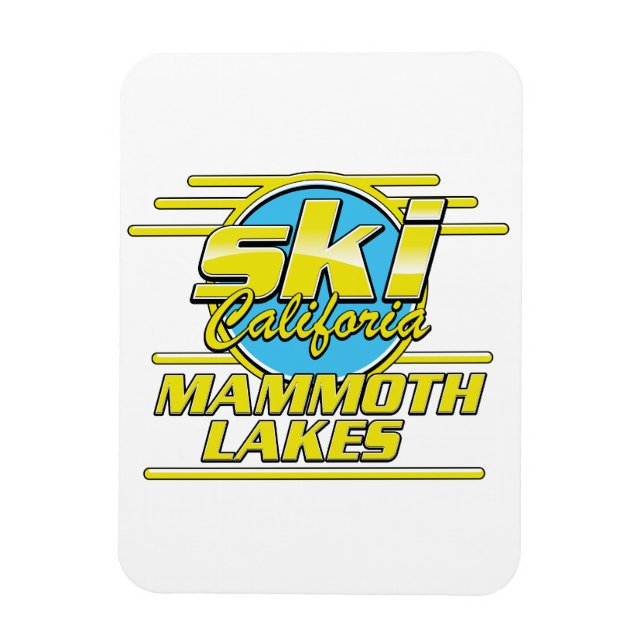 Mammoth Lakes California Ski logo Magnet (Vertical)