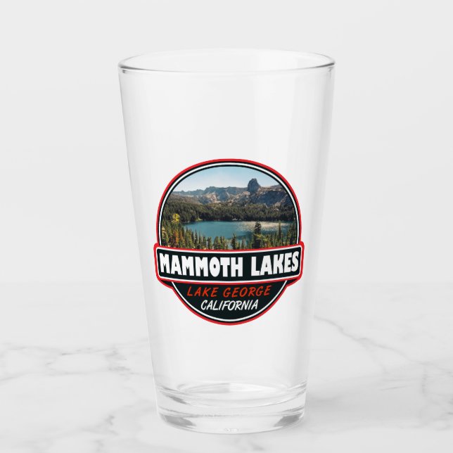 Mammoth Lakes California Travel Art Emblem Glass (Front)