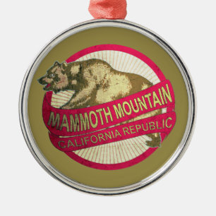 Mammoth Mountain California bear holiday ornament
