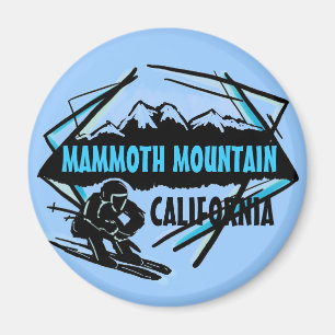 Mammoth Mountain California blue ski logo magnet