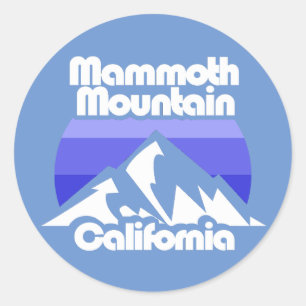 Mammoth Mountain California Classic Round Sticker