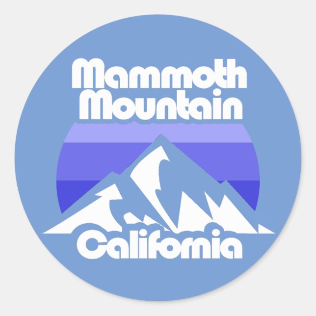 Mammoth Mountain California Classic Round Sticker (Front)