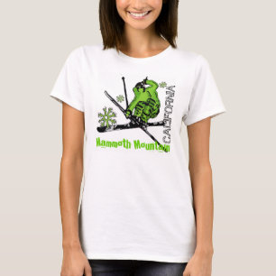 Mammoth Mountain California ladies green ski tee