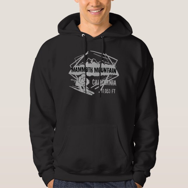 Mammoth Mountain California ski black hoodie (Front)