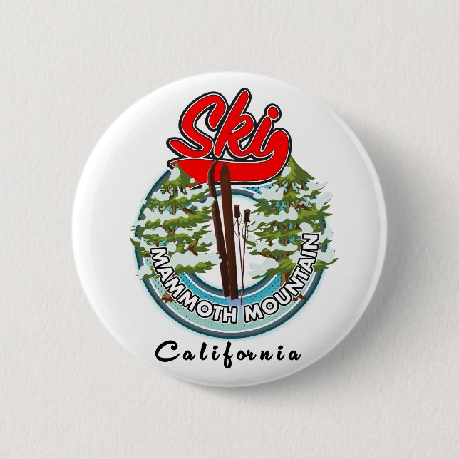 Mammoth Mountain California ski logo 6 Cm Round Badge (Front)