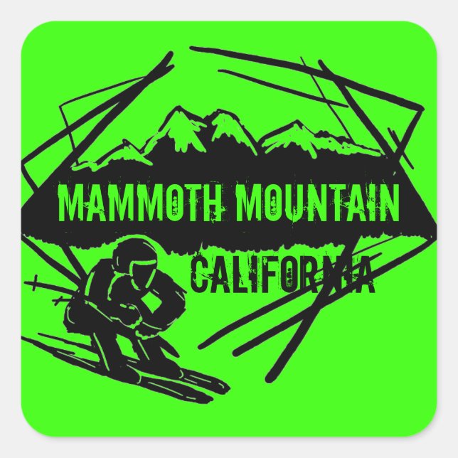 Mammoth Mountain California ski mountain stickers (Front)
