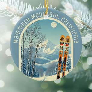 Mammoth Mountain California ski souvenir  Ceramic Ornament