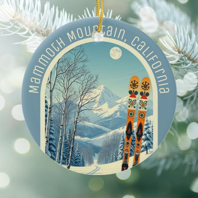 Mammoth Mountain California ski souvenir  Ceramic Ornament (Creator Uploaded)
