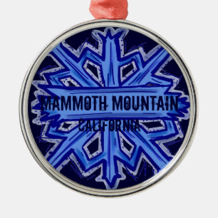 Mammoth Mountain California snowflake ornament