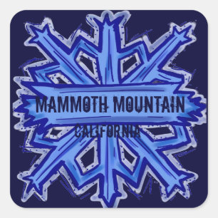 Mammoth Mountain California snowflake stickers