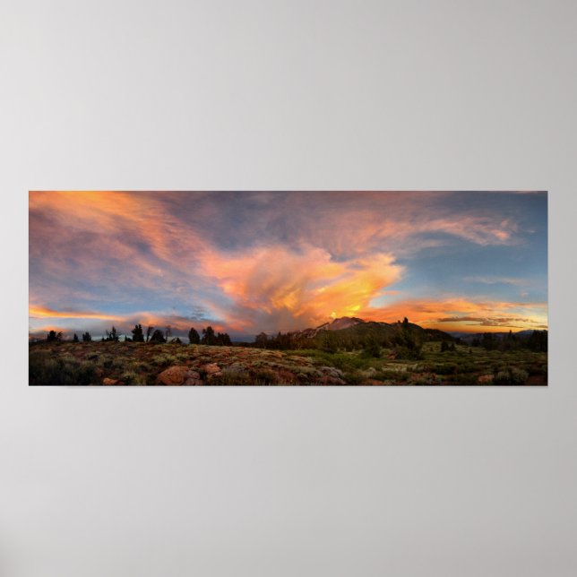 Mammoth Mountain Sunset from Minaret Summit Poster (Front)
