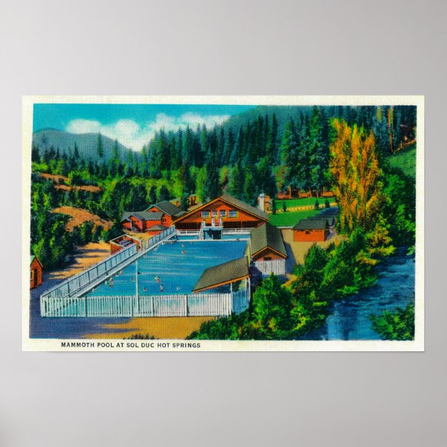Mammoth Pool at Sol Duc Hot Springs Poster (Front)