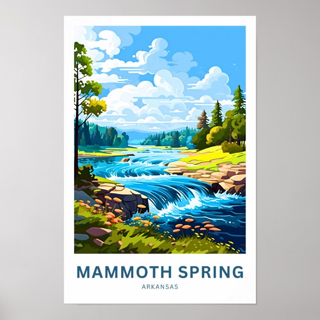 Mammoth Spring Arkansas Travel Print (Front)