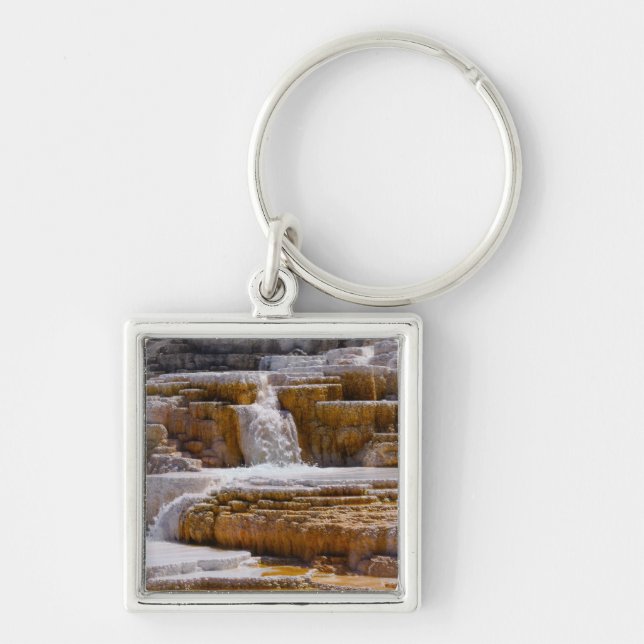 Mammoth Springs Falls Key Ring (Front)