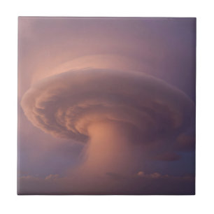 Mammoth Supercell Thunderstorm Mushroom Cloud  Ceramic Tile