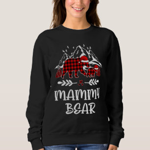 Mammy Bear Red Buffalo Plaid Grandma Bear Pajama Sweatshirt