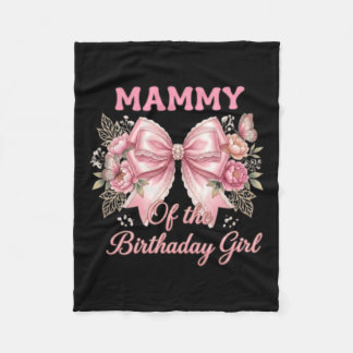 Mammy Birthday Girl Matching Design Fleece Blanket