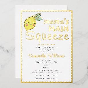 Mammy's Little Squeeze Cute Lemon Baby Shower