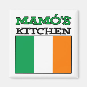Mamo's Kitchen With Flag Of Ireland Magnet