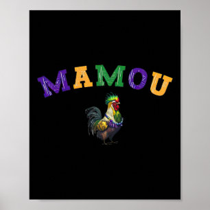 Mamou Mardi Gras Chicken  Poster