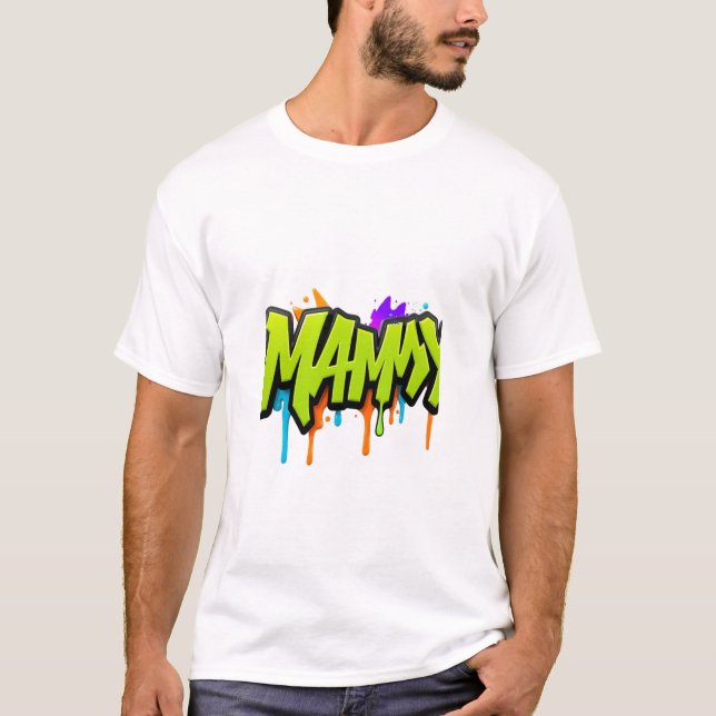 "MAMY text design for t-shirt, bold bubble letters T-Shirt (Front)