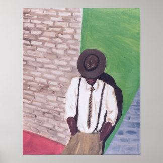 Man Against the Wall Poster