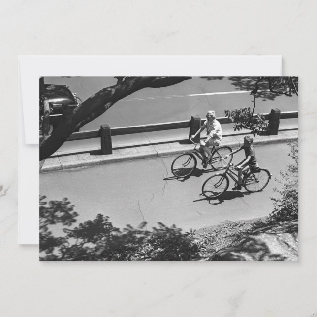 Man and Boy Cycling (Front)