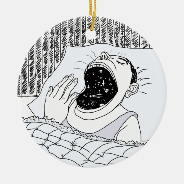 MAN AND THE COSMOS CERAMIC ORNAMENT (Front)