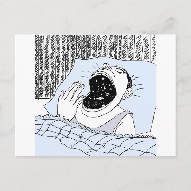 MAN AND THE COSMOS POSTCARD (Front)