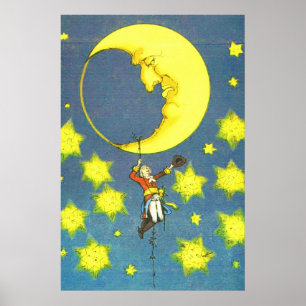 Man and the Moon Poster