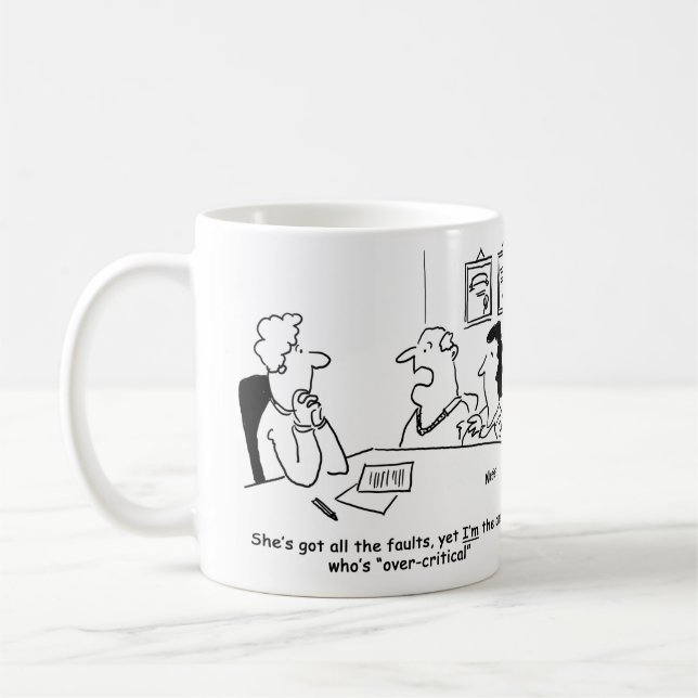 Man and Wife in Marriage Guidance Office. Coffee Mug (Left)