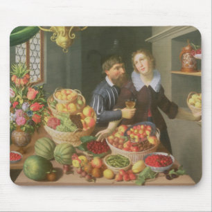 Man and Woman Before a Table Mouse Pad