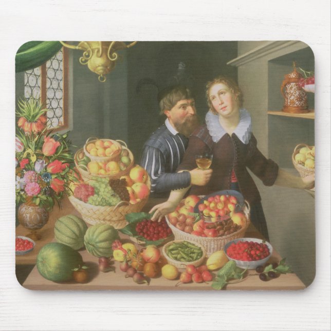 Man and Woman Before a Table Mouse Pad (Front)