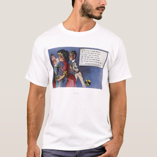 Man and Woman Couple in Candlelight T-Shirt (Front)