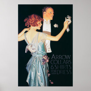 Man and Woman Dancing by Leyendecker Poster
