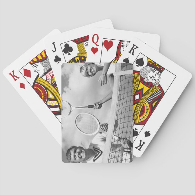 Man and Woman Playing Tennis Playing Cards (Back)