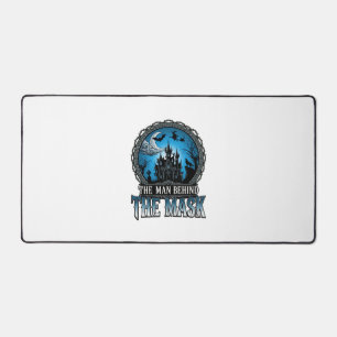 Man Behind Mask Halloween Haunted House Witch_1 Desk Mat