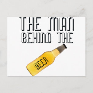 Man Behind the Beer Postcard