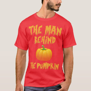 Man Behind The Pumpkin Funny Halloween Party Pregn T-Shirt